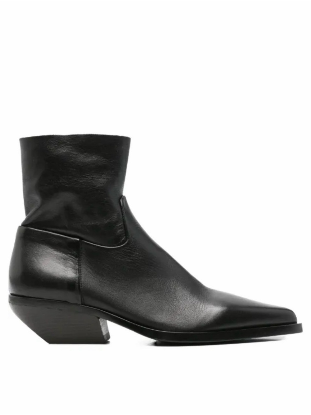 Italian Black Leather Ankle Boots